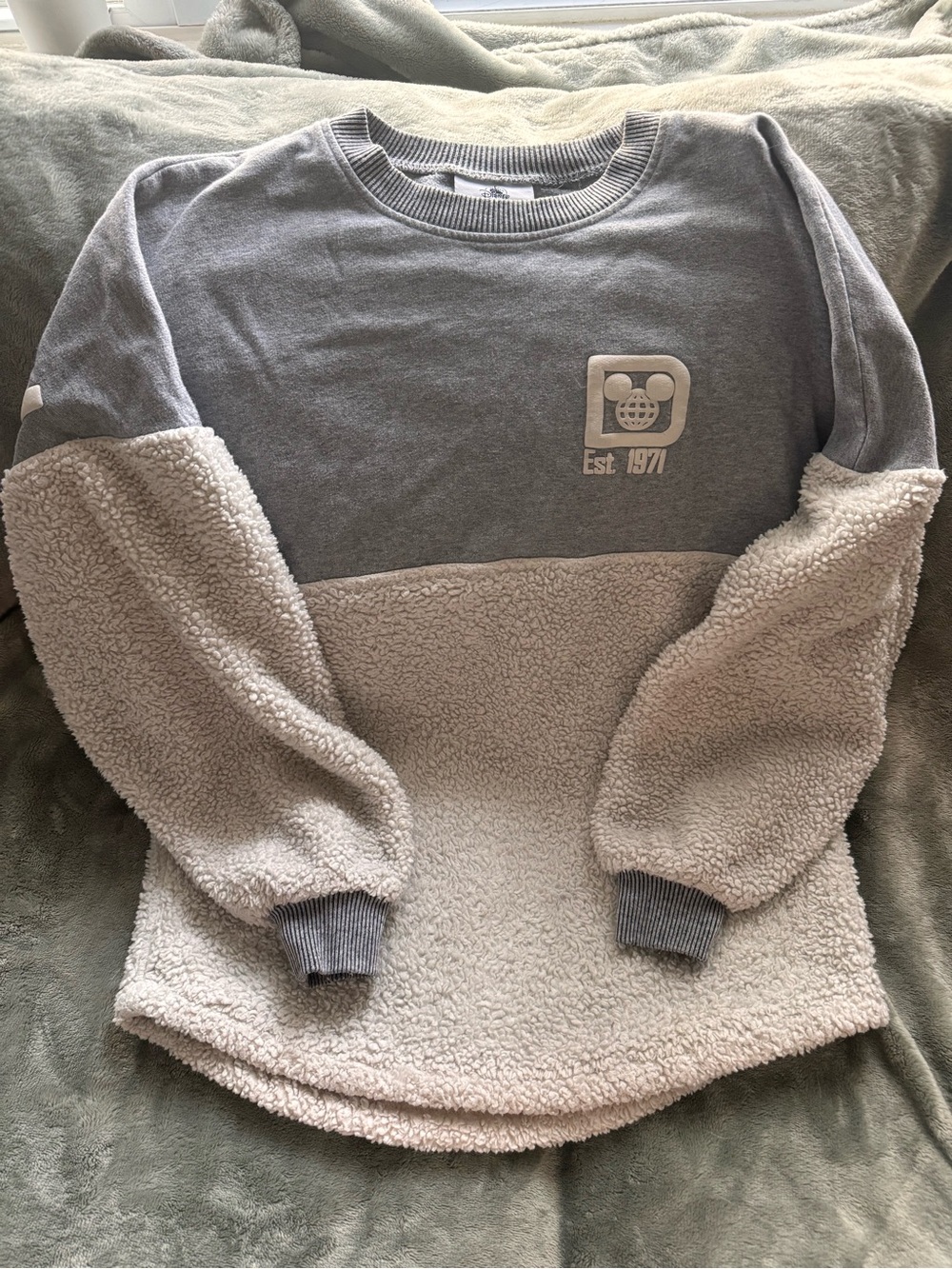 Disney Cozy Two-Tone Sherpa Fleece Crewneck Spirit Jersey